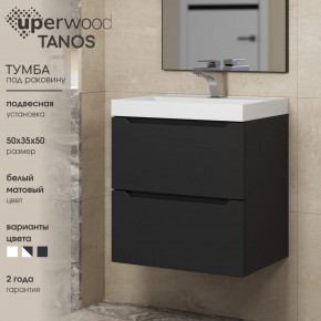 Тумба под раковину Uperwood Tanos 50 см, подвесная, черная матовая в Челябинске - chelyabinsk.mebel24.online | фото 4