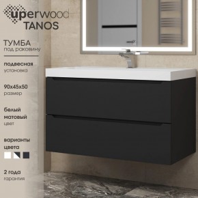 Тумба под раковину Uperwood Tanos 90 см, подвесная, черная матовая в Челябинске - chelyabinsk.mebel24.online | фото 3