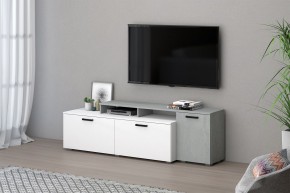 Тумба под ТВ Эльза (Бетонный Камень/Белый) в Челябинске - chelyabinsk.mebel24.online | фото 1