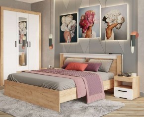 Тумба прикроватная Адель дуб крафт золотой/белый в Челябинске - chelyabinsk.mebel24.online | фото 3