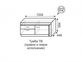 Тумба ТВ Люмен 02 Дуб Сакраменто/Белый снег в Челябинске - chelyabinsk.mebel24.online | фото 3