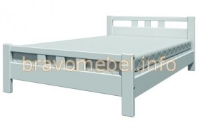 ВЕРОНИКА-2 Кровать из массива 1200 (Белый античный) в Челябинске - chelyabinsk.mebel24.online | фото