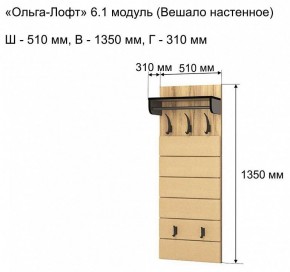 Вешалка-полка Ольга-лофт 6.1 в Челябинске - chelyabinsk.mebel24.online | фото 3