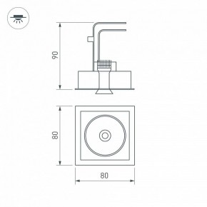 Встраиваемый светильник Arlight CL-SIMPLE-S80x80-9W Day4000 (BK, 45 deg) 026875 в Челябинске - chelyabinsk.mebel24.online | фото 9