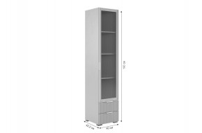 ЗЕФИР Гостиная К2 (белое дерево/черный муар) в Челябинске - chelyabinsk.mebel24.online | фото 6